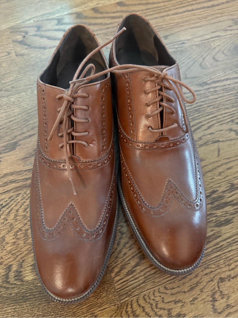 Cole Haan Brown Leather Wingtip Oxfords